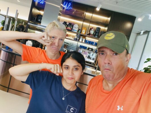 Coach Cook Community having fun